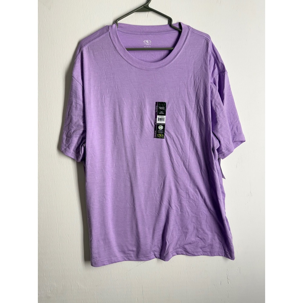 Athletic Works Womens 2XL Purple Heather Moisture Wicking Tri-Blend T-Shirt NWT